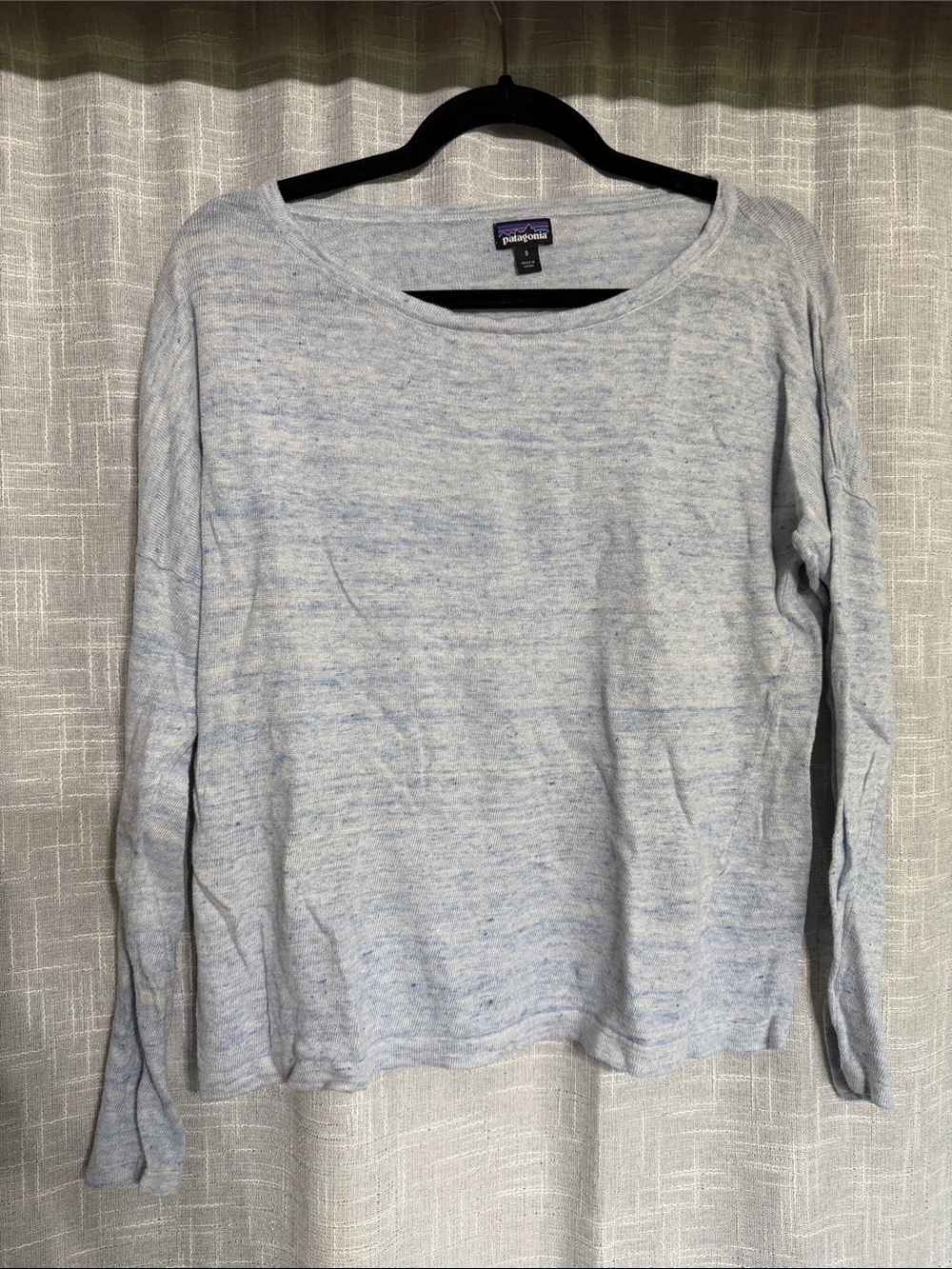 Patagonia Light Blue linen  Long Sleeve Shirt